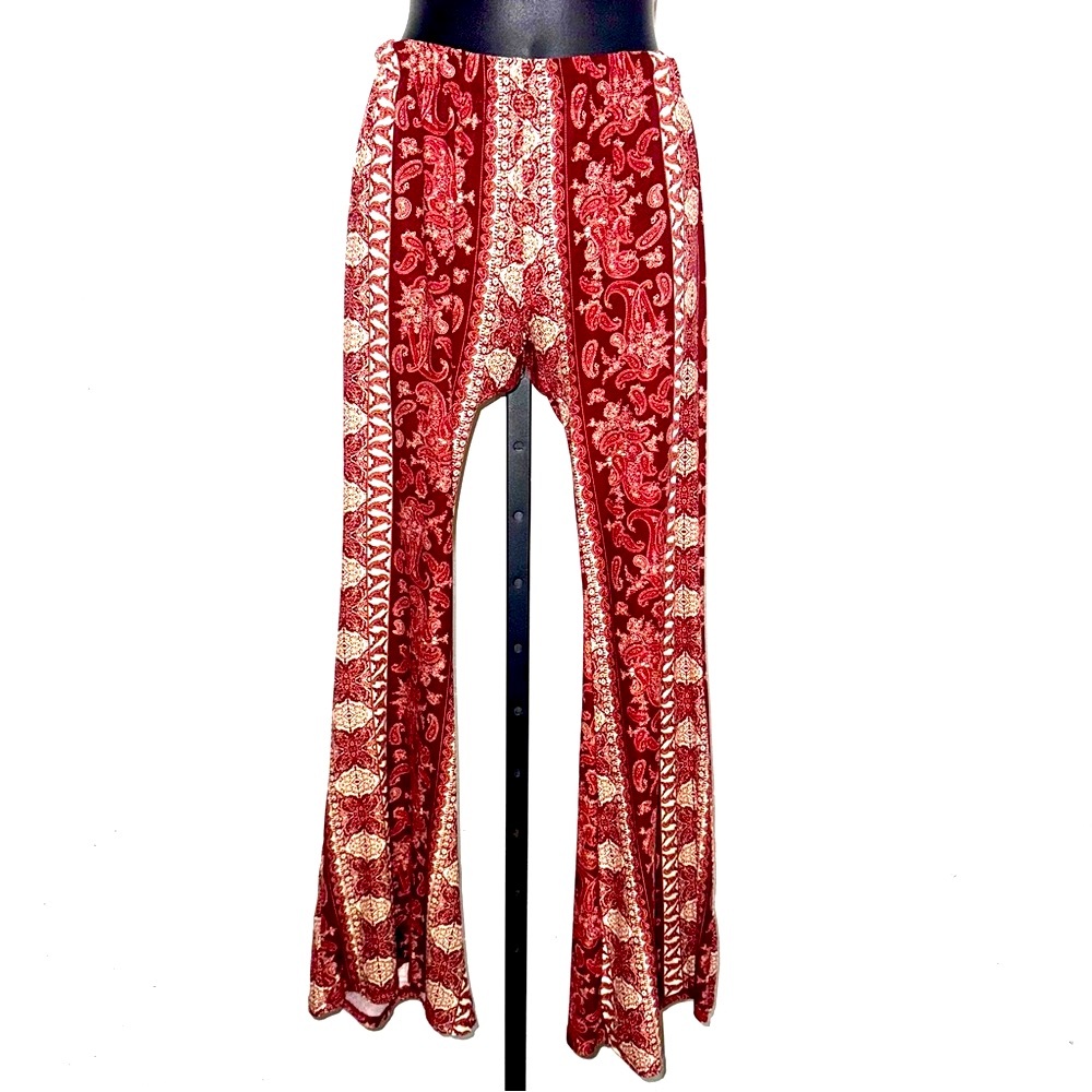 (2 for $16) Palazzo Paisley Print Women's Pants Size Juniors L or Women's Small